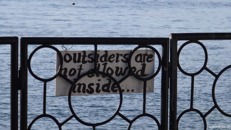 Outsiders are not allowed inside...